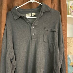 LL Bean Men’s long sleeved subtle pattern polo